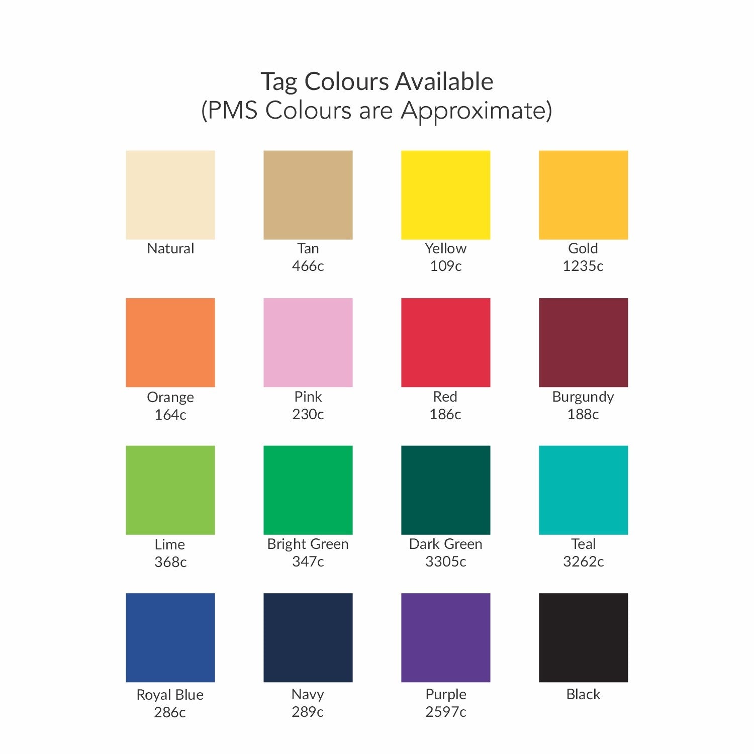 Colours Available